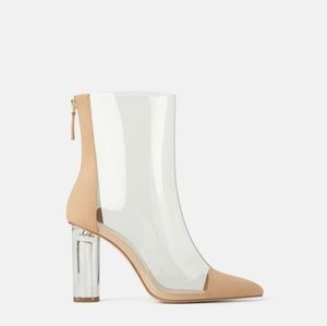 Tan Vinyl Zara Boots size 41